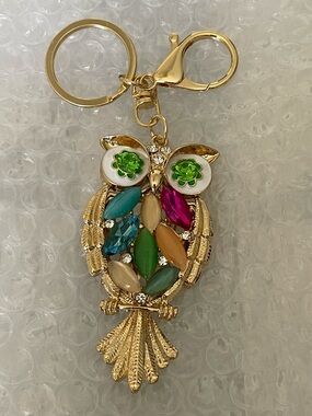 Crystal Owl Keychain